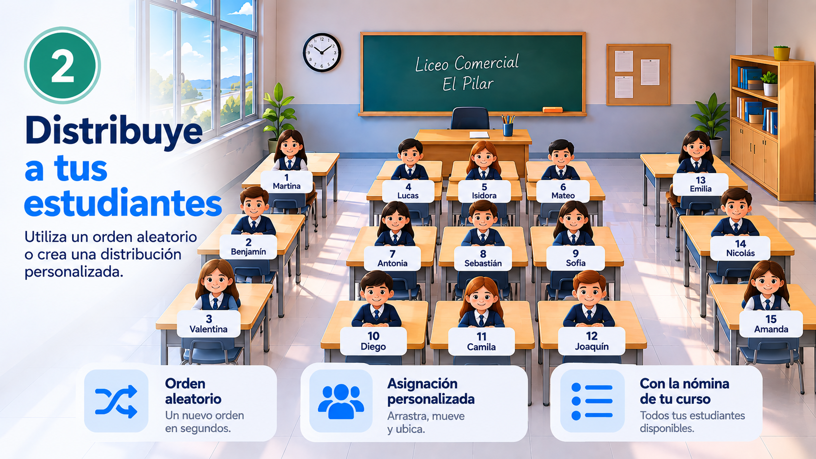 Distribuye a tus estudiantes